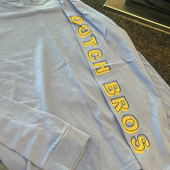 ✌️Dutch Bros Purple Long Sleeve Tee w/Yellow MEDIUM+XL DB 1992 - Picture 6 of 9